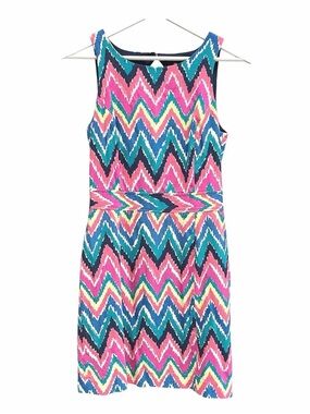 🩷Lilly Pulitzer Kirkland Shift Hearts a Flutter chevron Dress-colorful-summer🩷